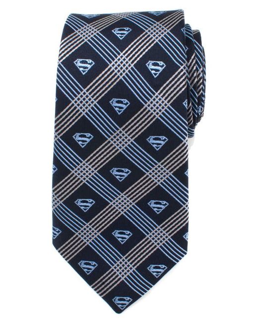 Cufflinks, Inc. Inc. Superman Shield Silk Tie in Grey/Navy at