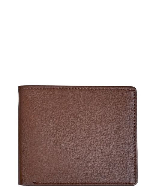 ROYCE New York RFID Leather Trifold Wallet in Orange at