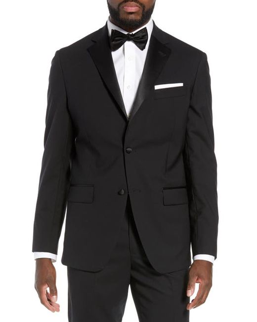 Nordstrom Shop Trim Fit Stretch Wool Tuxedo Jacket in at