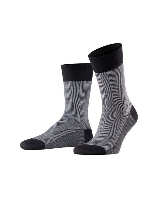 Falke Sensitive Herringbone Wool Blend Socks in at