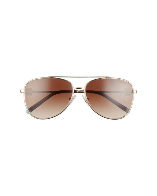 Tiffany & co. . 59mm Pilot Sunglasses in Pale Gold/Gradient at