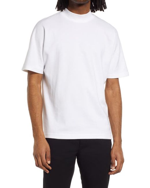 Selected Homme Mock Neck Organic Cotton Blend T-Shirt in at