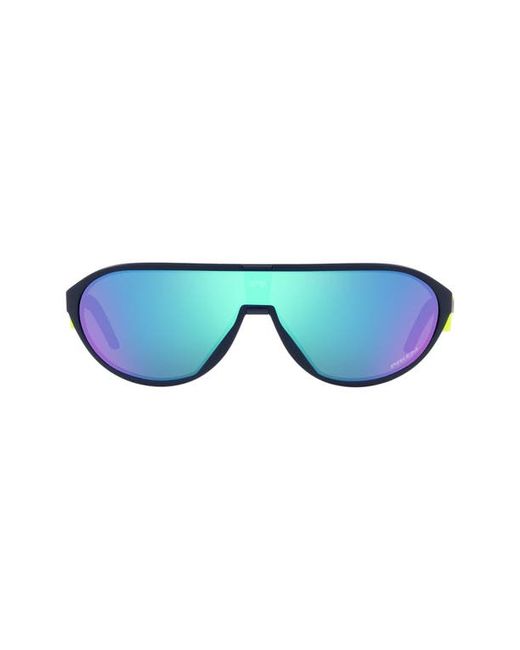 Oakley Prizmtrade 33mm Rectangular Sunglasses in Matte Navy/Prizm Sapphire at