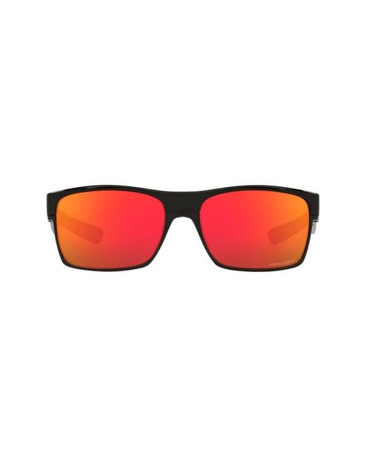 Oakley 60mm Square Sunglasses in Polished Black/Prizm Ruby at