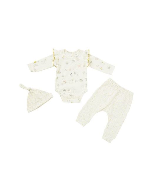 Pehr Magical Forest Organic Cotton Bodysuit Pants Knotted Hat Set in at