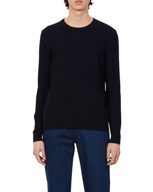Sandro Rice Wool Blend Crewneck Sweater in at