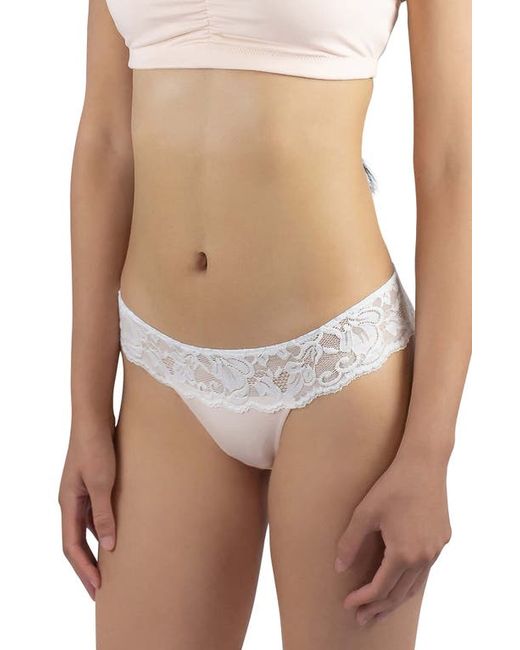 Everviolet Astrid Low Cut Panties in White/Blush at