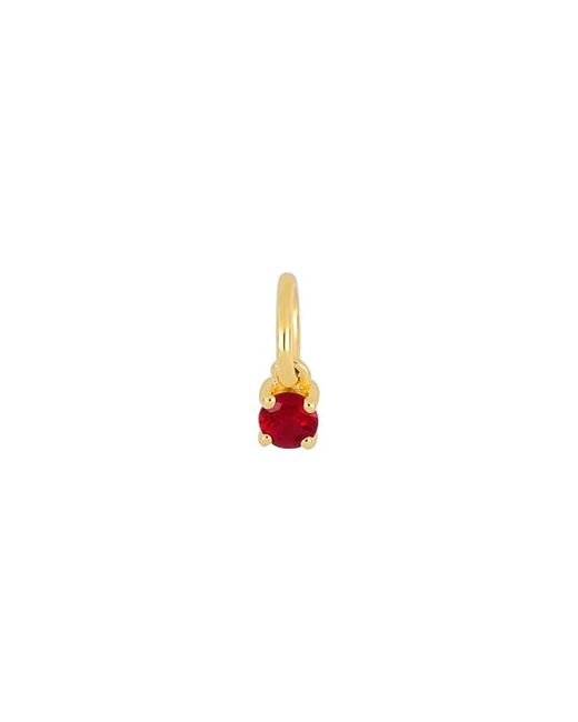 EF Collection Birthstone Charm in Yellow Gold/Ruby at