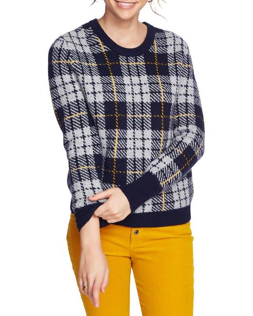 Court & Rowe Cozy Bouclé Plaid Sweater in at