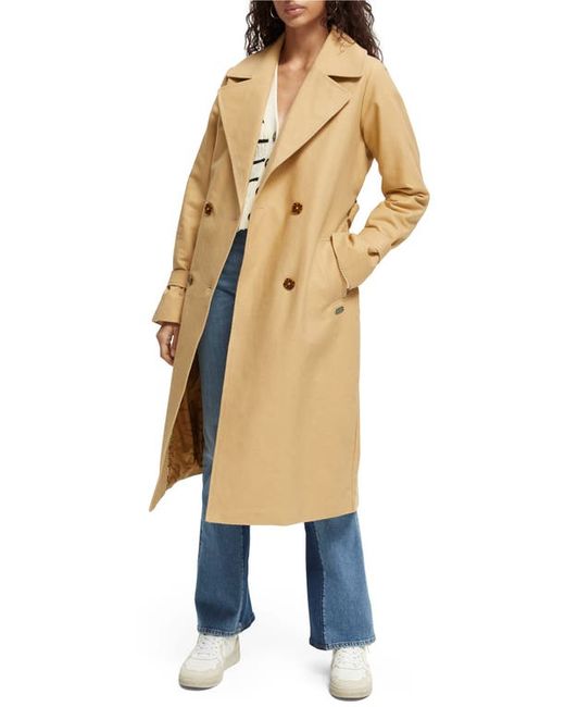 Scotch & Soda Cotton Trench Coat in at