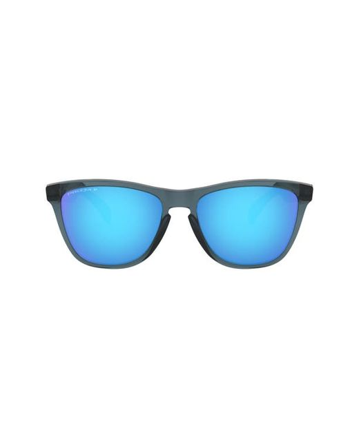Oakley 55mm Polarized Square Sunglasses in Crystal Black/Prizm Sapphire at
