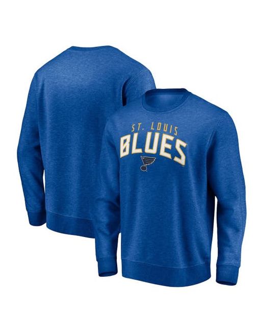 Fanatics Branded Heathered St. Louis Blues Game Day Arch Pullover Sweatshirt at