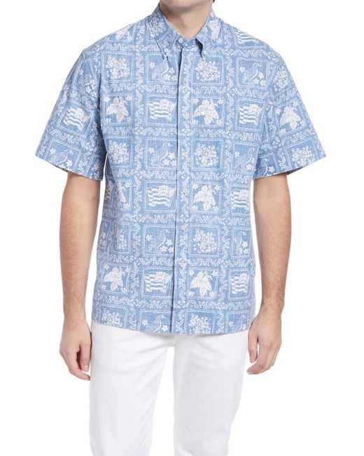Reyn Spooner Lahaina Sailor Classic Fit Short Sleeve Button-Down Sport Shirt in at