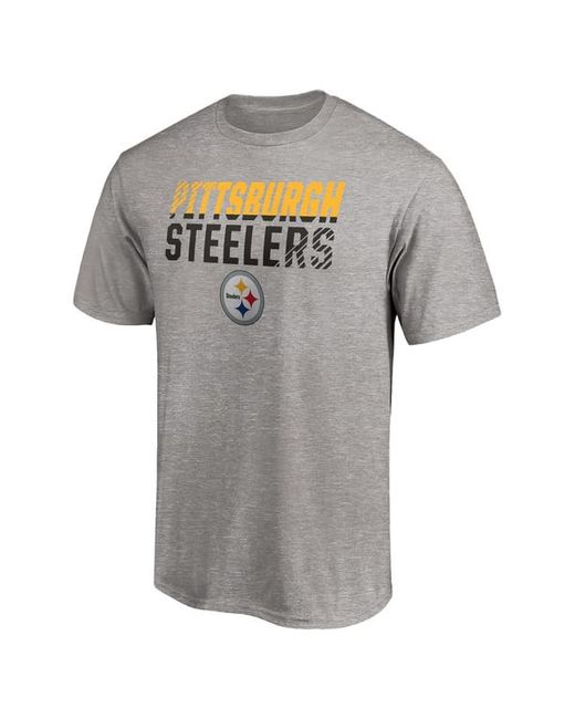 Fanatics Branded Heathered Pittsburgh Steelers Fade Out T-Shirt in at