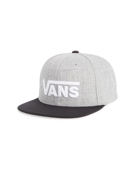 Vans Drop V II Snapback Cap in Heather Grey/Black at