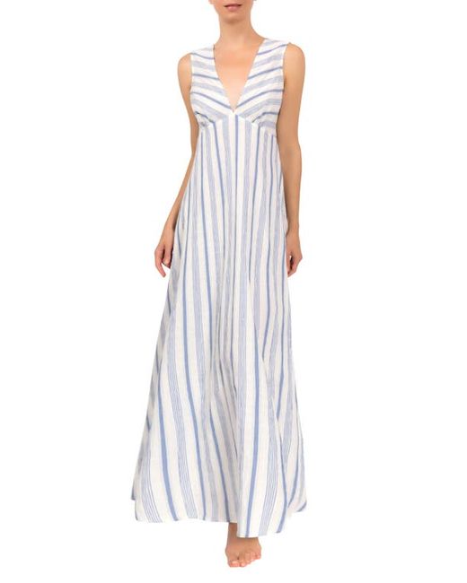 Everyday Ritual Amelia Stripe Cotton Nightgown in at