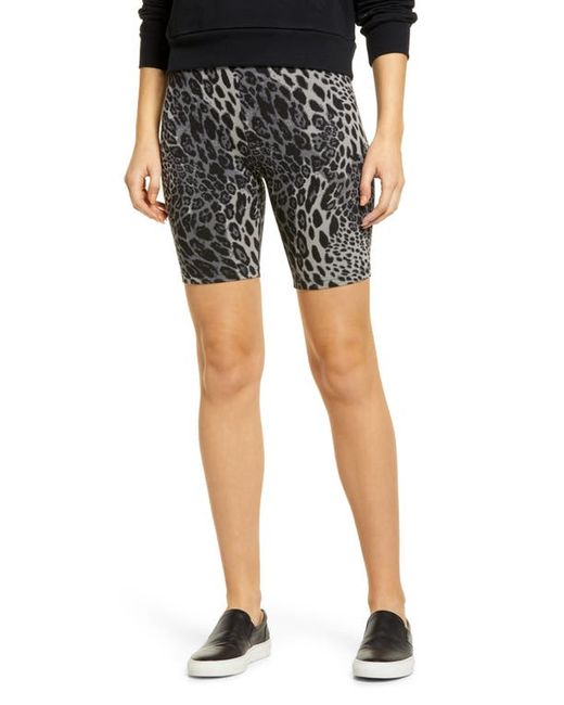 Hue Animal Print Stretch Cotton Bike Shorts in at