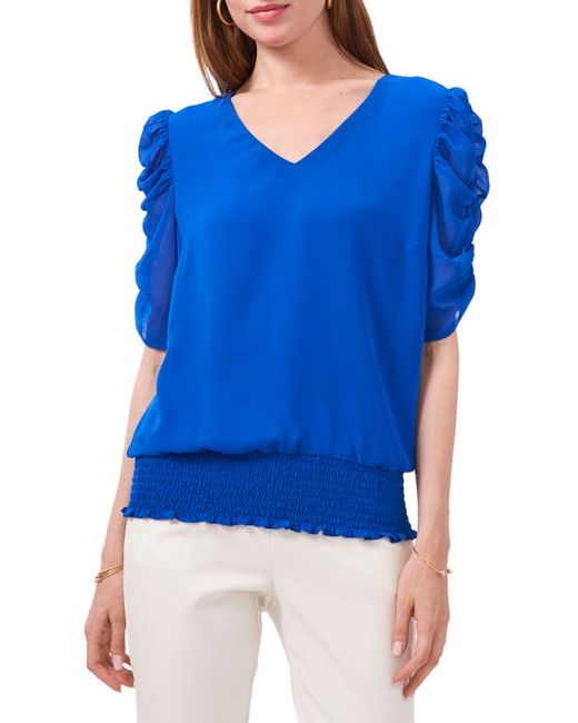 Chaus Ruched Sleeve V-Neck Blouse in at