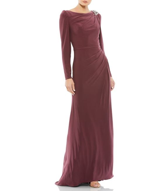 Mac Duggal Long Sleeve Jersey Gown in at