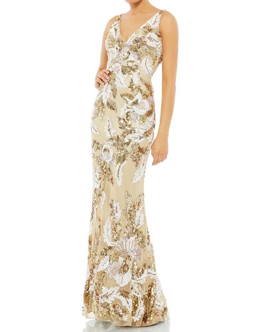 Mac Duggal Sleeveless Sequin Trumpet Gown in at