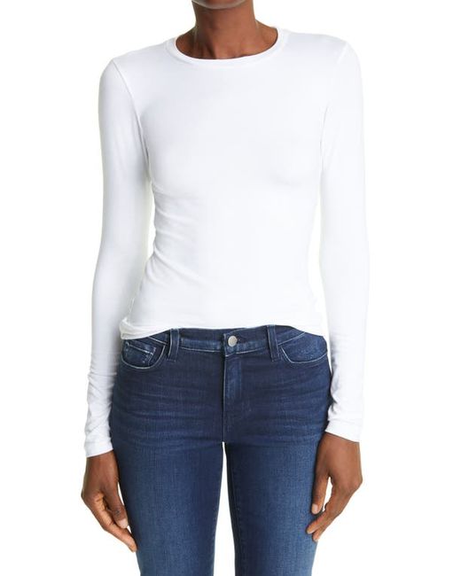 L'agence Tess Long Sleeve Stretch Jersey Top in at