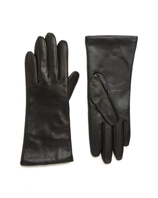 Nordstrom Cashmere Lined Leather Touchscreen Gloves in at