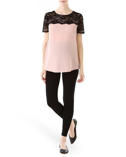 Kimi and Kai Lace Yoke Maternity Blouse in at