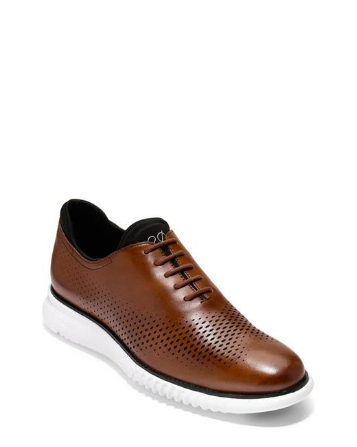 Cole Haan Signature Cole Haan 2.ZeroGrand Laser Wing Oxford in British Tan/Ivory Leather at