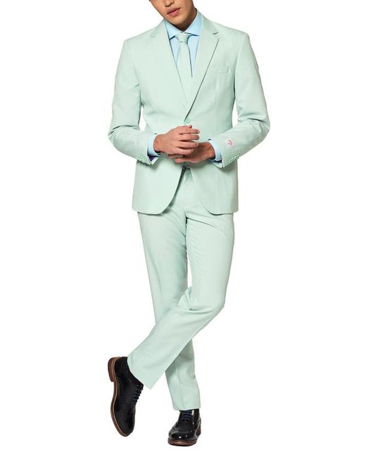 OppoSuits Magic Mint Pastel Trim Fit Suit Tie in Teal/Mint at