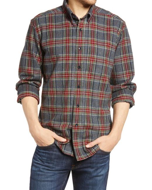 L.L.Bean Traditional Fit Scotch Plaid Button-Down Flannel Shirt in at