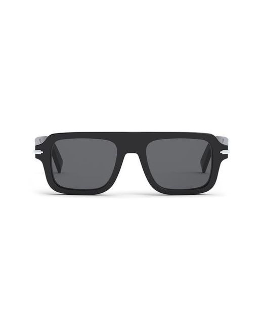 Dior Blacksuit 52mm Square Sunglasses in Shiny Smoke at