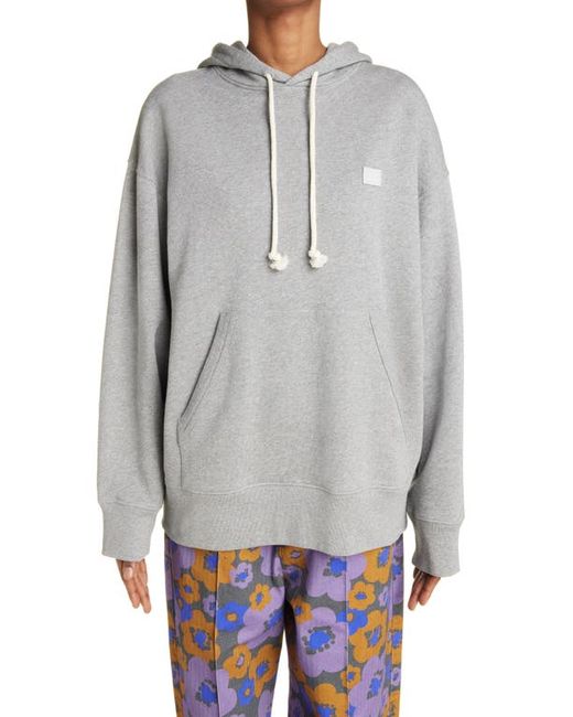 Acne Studios Fonbar Face Patch Oversize Organic Cotton Hoodie in at