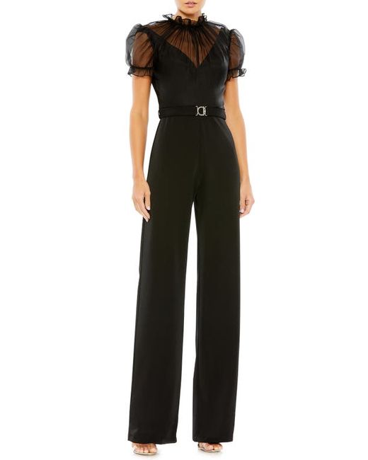 Mac Duggal Illusion Belted Jumpsuit in at