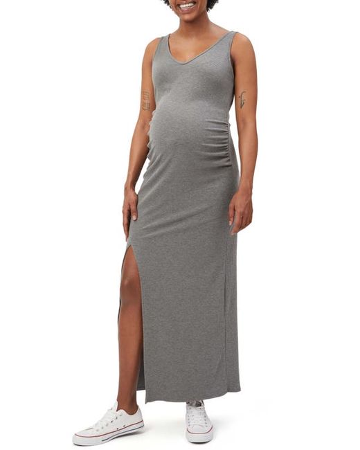 Stowaway Collection Ribbed Maternity Maxi Dress in at