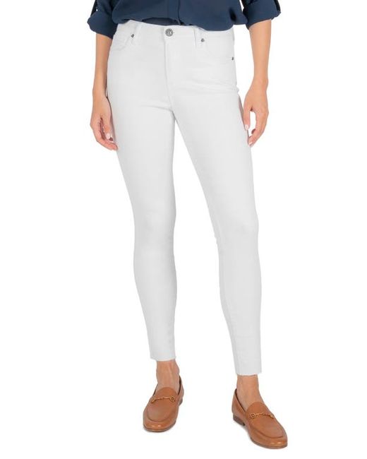 KUT from the Kloth Connie High Waist Raw Hem Ankle Skinny Jeans in at