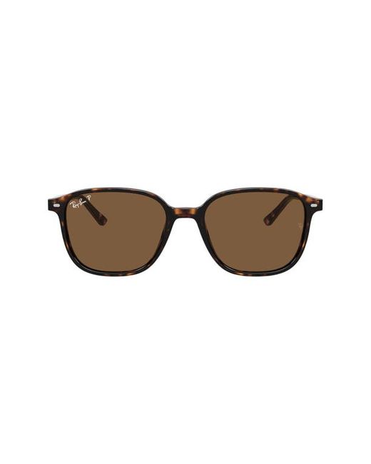 Ray-Ban 51m Square Polarized Sunglasses in Tortoise at