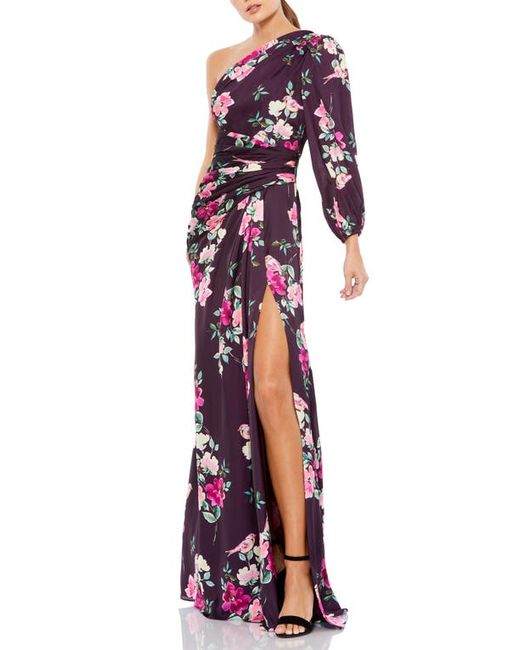 Mac Duggal Floral One-Shoulder Gown in at