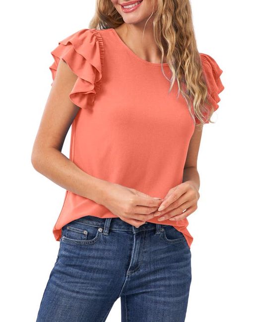 Cece Double Ruffle Knit Top in at