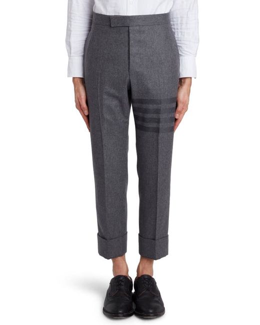 Thom Browne 4-Bar Cropped Wool Cashmere Pants in at