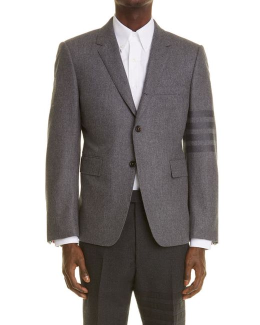 Thom Browne 4-Bar Wool Cashmere Flannel Sport Coat in at