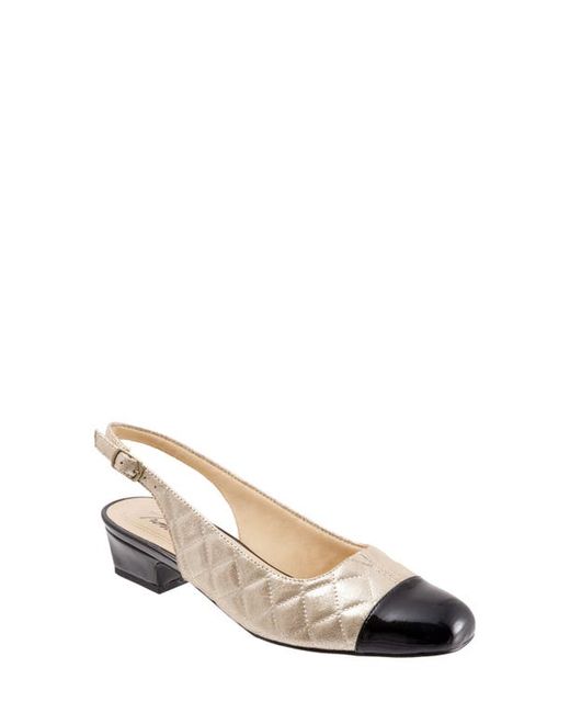 Trotters Dea Slingback in Gold Patent Leather at