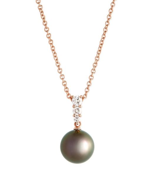 Mikimoto Morning Dew Cultured Pearl Diamond Pendant Necklace in at