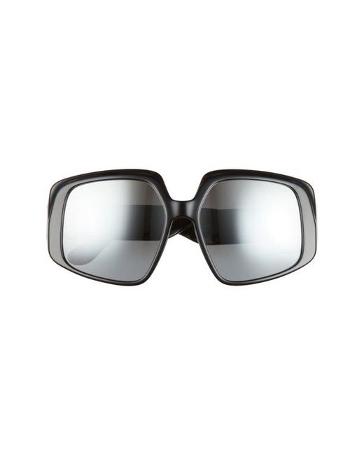 Dolce & Gabbana 58mm Square Sunglasses in Black/Grey Mirror at