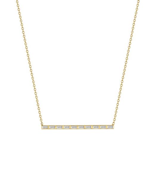 Zoe Chicco Diamond Baguette Bar Pendant Necklace in at