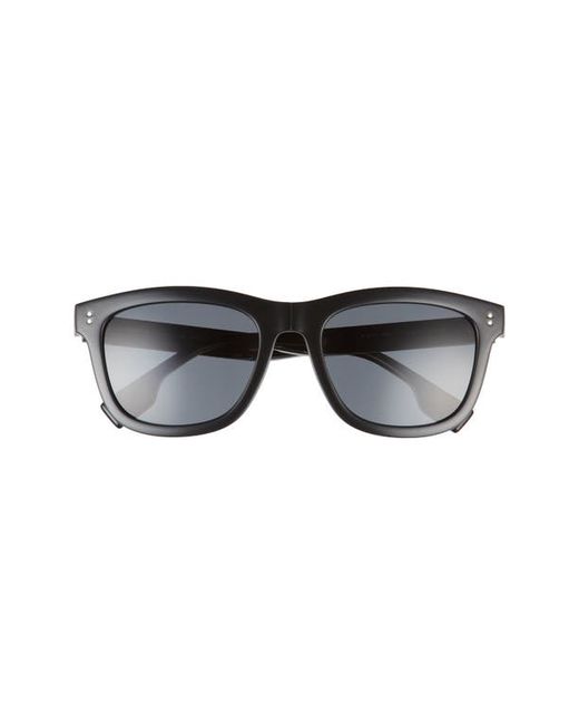Burberry 55mm Polarized Rectangular Sunglasses in Black/Dark Grey Polar at
