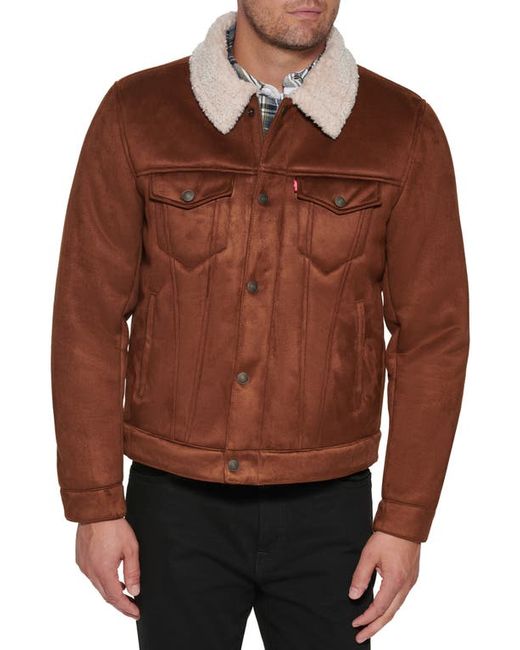 Levi's Faux Shearling Lined Trucker Jacket in at