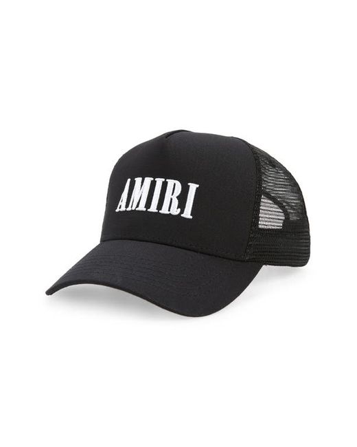 Amiri Core Logo Trucker Hat in Black at