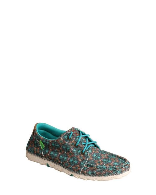 Twisted X Twisted Zero-Xtrade Sneaker in Turquoise/Multi Canvas at