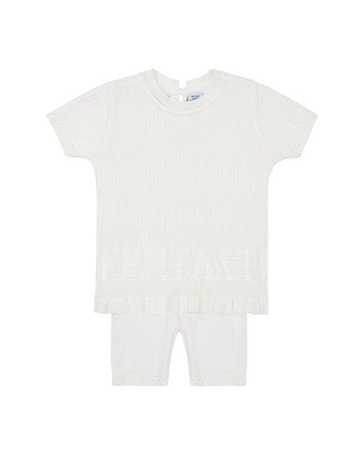 Feltman Brothers Pointelle Rib Short Sleeve Sweater Pants in at