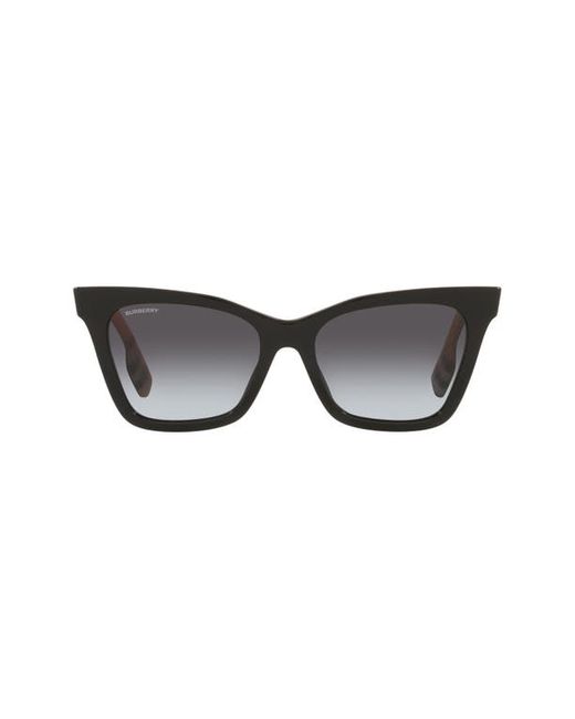 Burberry 53mm Irregular Square Sunglasses in Black/Grey Gradient at
